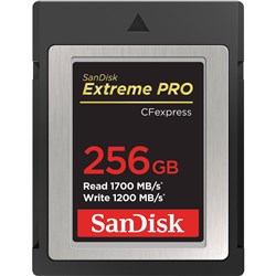 Sandisk Extreme Pro 256gb 1700 mbs Type B CFexpress Card 001